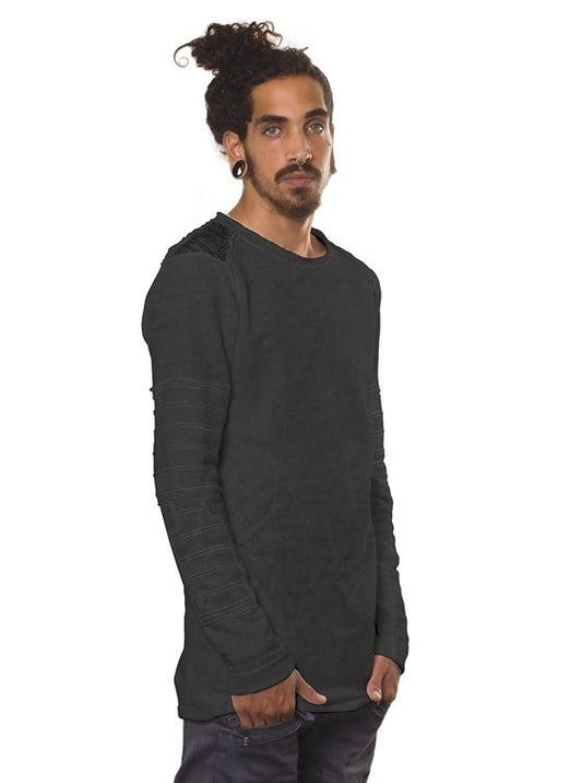 HATTORI Long Sleeve Shirt In Grey Wash