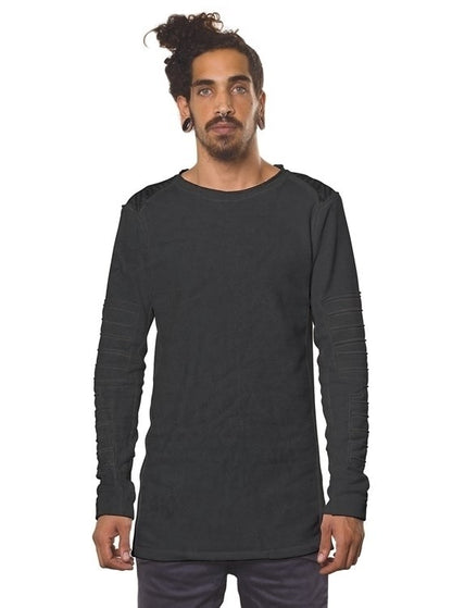 HATTORI Long Sleeve Shirt In Grey Wash