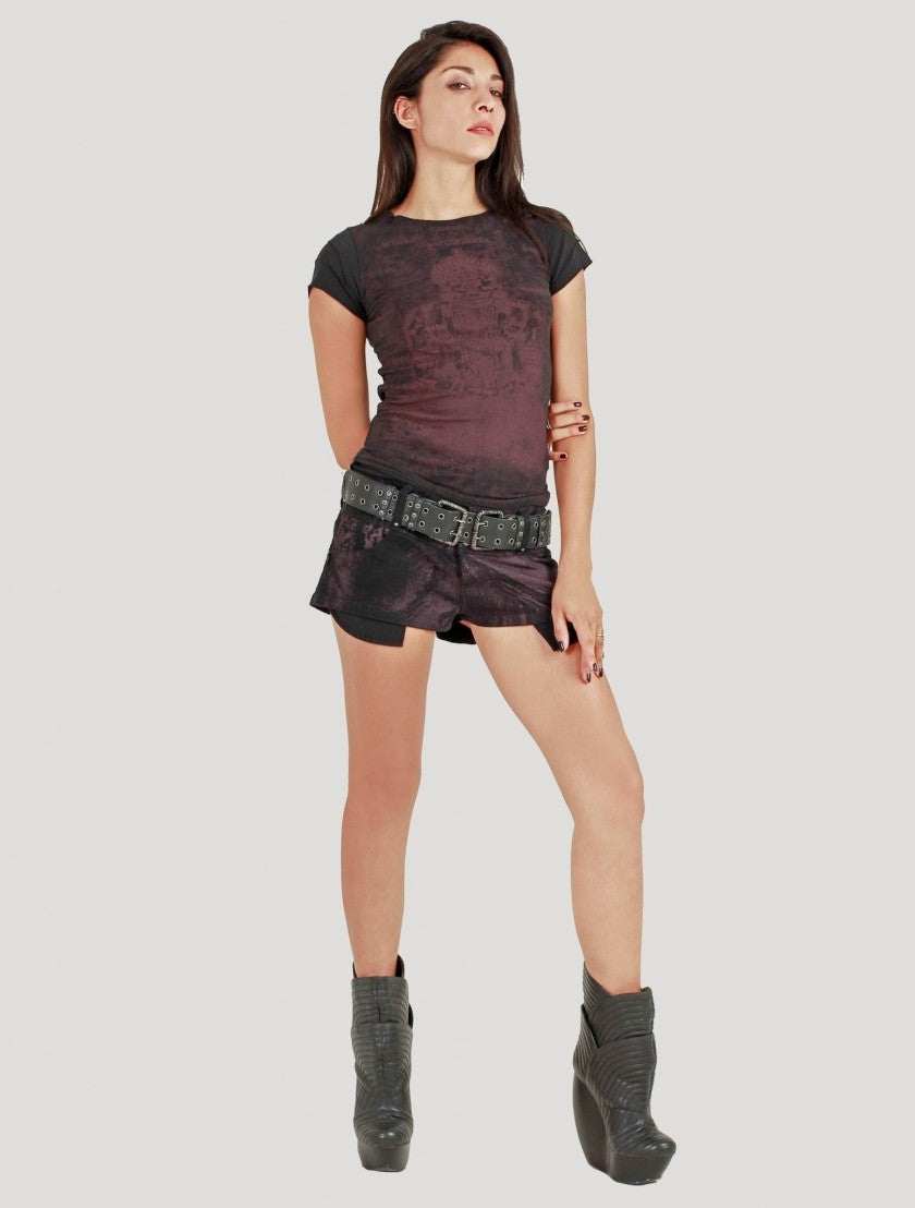 WIFI Mini Shorts In Purple Wash