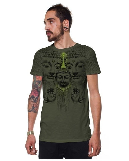 TRIPLE WISH T-Shirt In Olive Malange