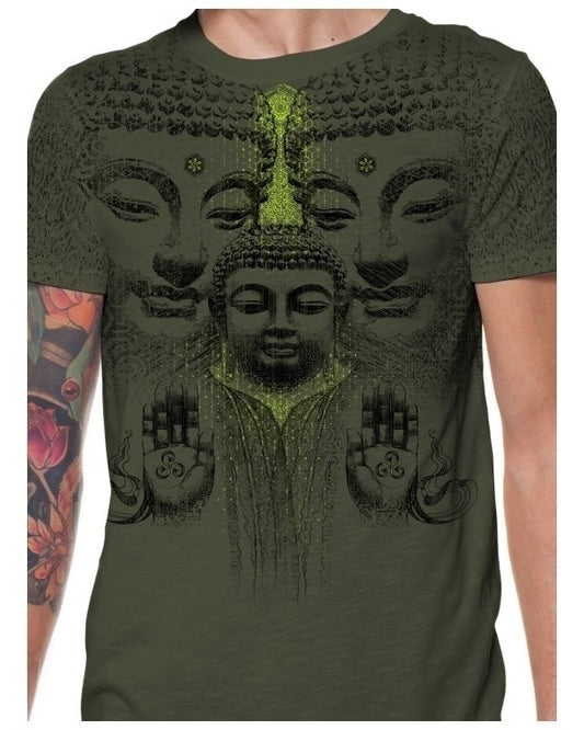 TRIPLE WISH T-Shirt In Olive Malange