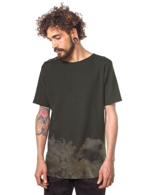 BLEACH 463 T-Shirt In Olive Wash