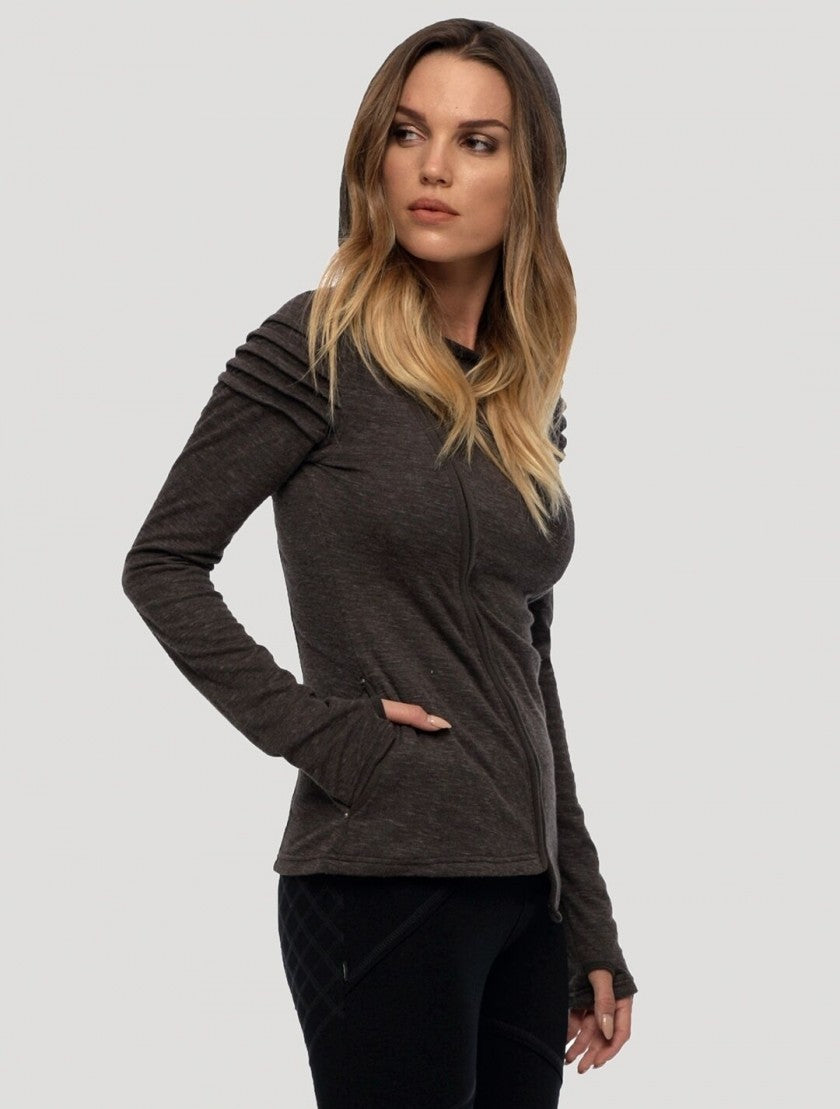 DOGON LIGHT Hood Jumper In Olive noir
