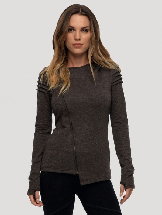 DOGON LIGHT Hood Jumper In Olive noir
