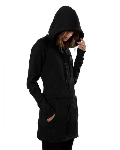 INFINITY ZIP Hood Sweat In Black