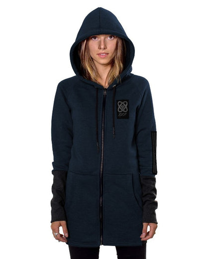 INFINITY ZIP Hood Sweat In Blue