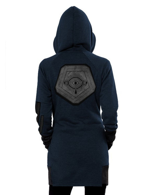 INFINITY ZIP Hood Sweat In Blue