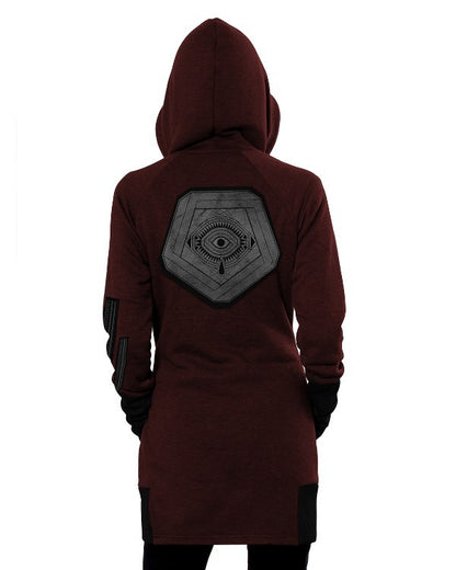 INFINITY ZIP Hood Sweat In Bordeaux