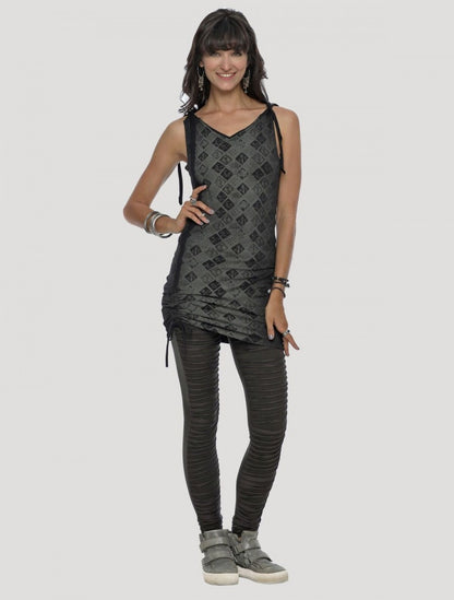 BATIK Sleeveless Mini Dress In Black