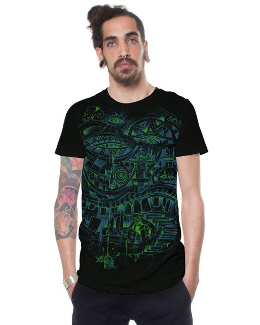 CITY STEPS T-Shirt In Black