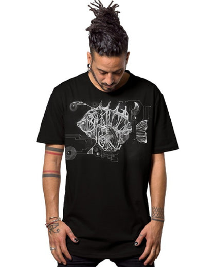 EDISON FISH T-Shirt In Black