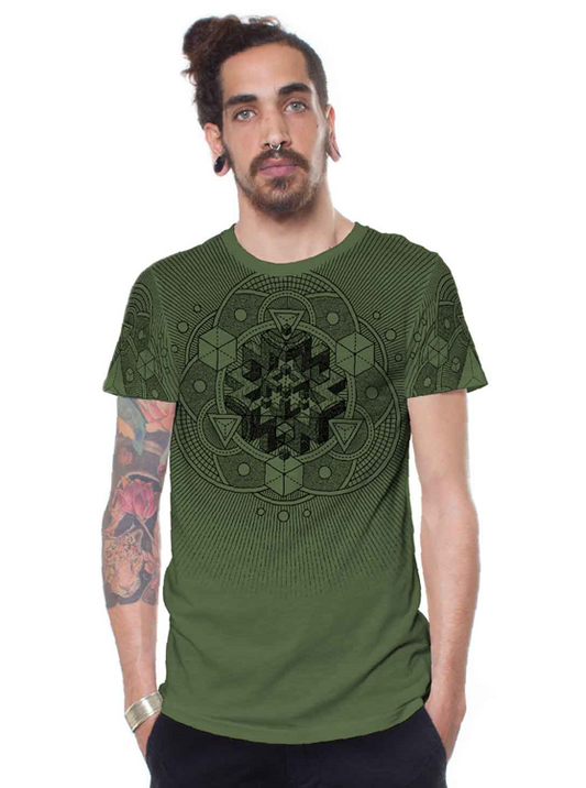 CUBE PIGMENT T-Shirt In Green