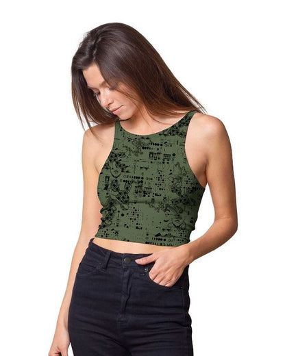 MOON OMENS Top In Olive