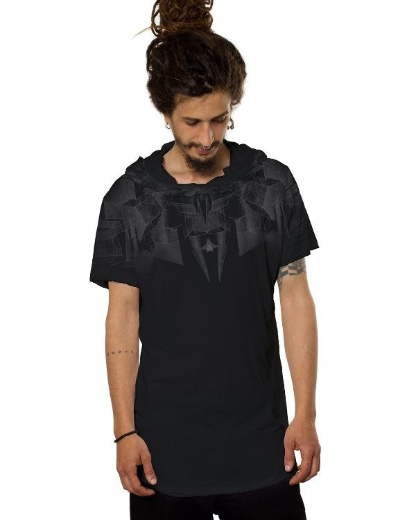 GEOMEISTER Hooded T-Shirt In Black