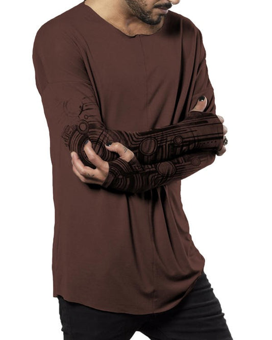 YOSHINORI Long Sleeve Shirt In Eggplant