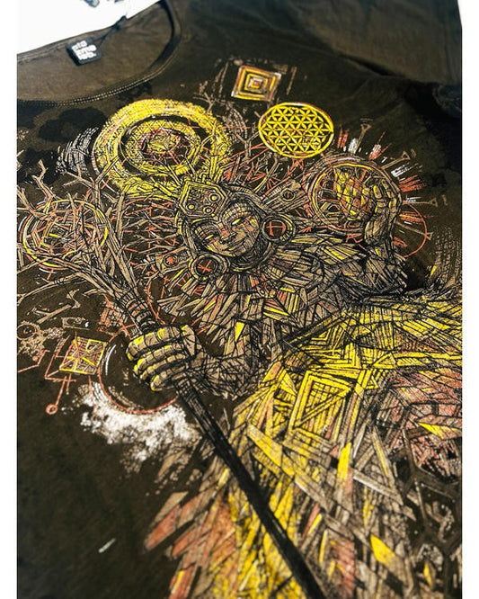 ABUALITA T-Shirt In Dark Olive Wash
