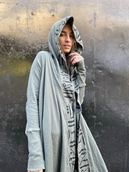 JAKA Cardigan In Olive/Black