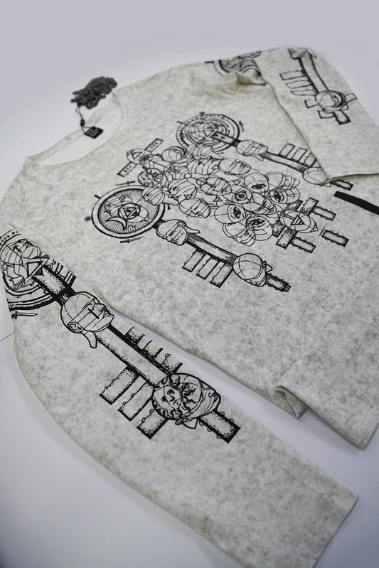 ALCHEMIST Unisex Long Sleeve Shirt In White (7792224108596)