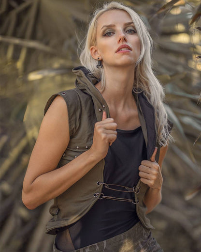 METAL Vest In Olive