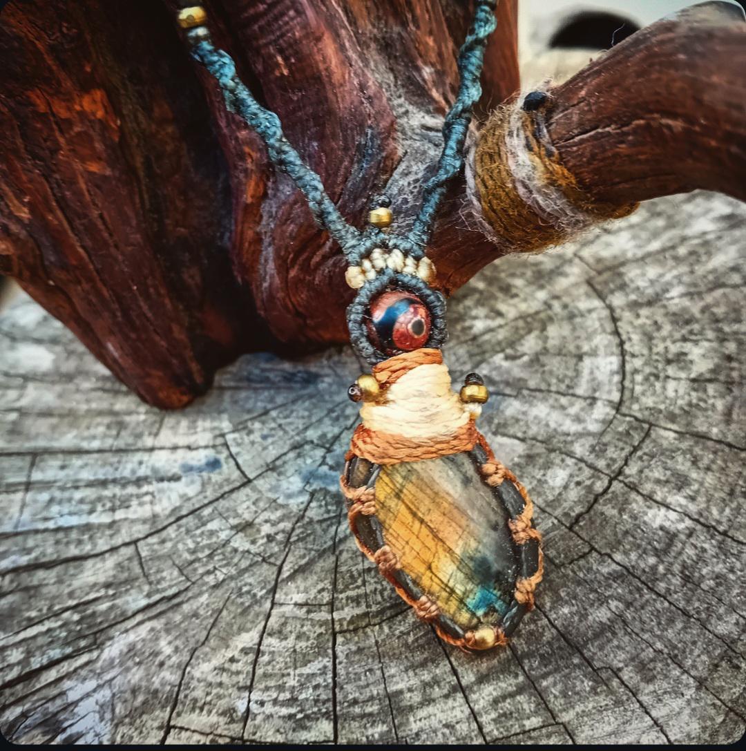 Labradorite & Tibetan Agate Necklace