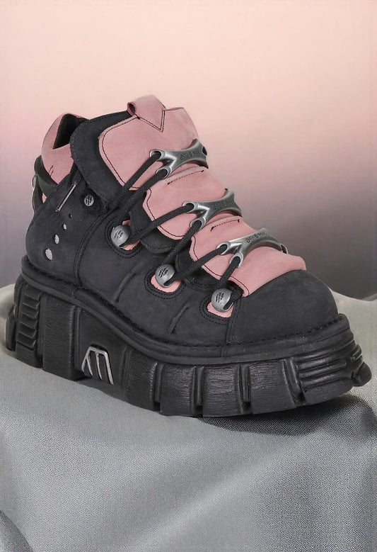 METALLIC ANKLE SNEAKERS - ROSE