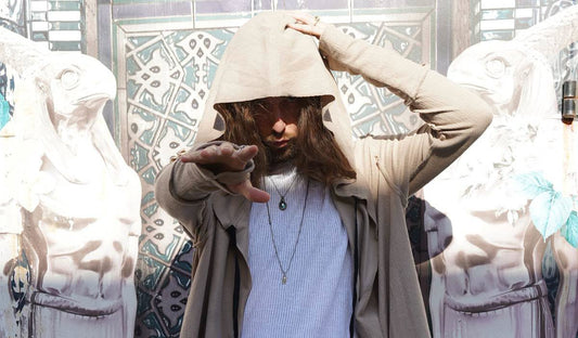 CRIME Unisex Hood Cardigan - Beige