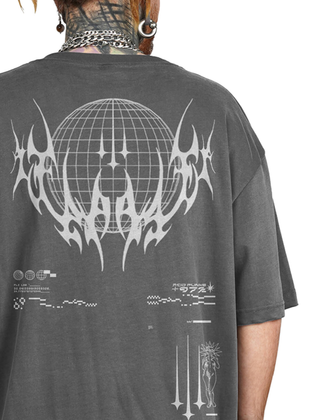 ACID PUNK T-Shirt In Grey