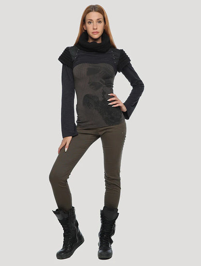 ARMADILLO Vmix Crop Sweater In Black