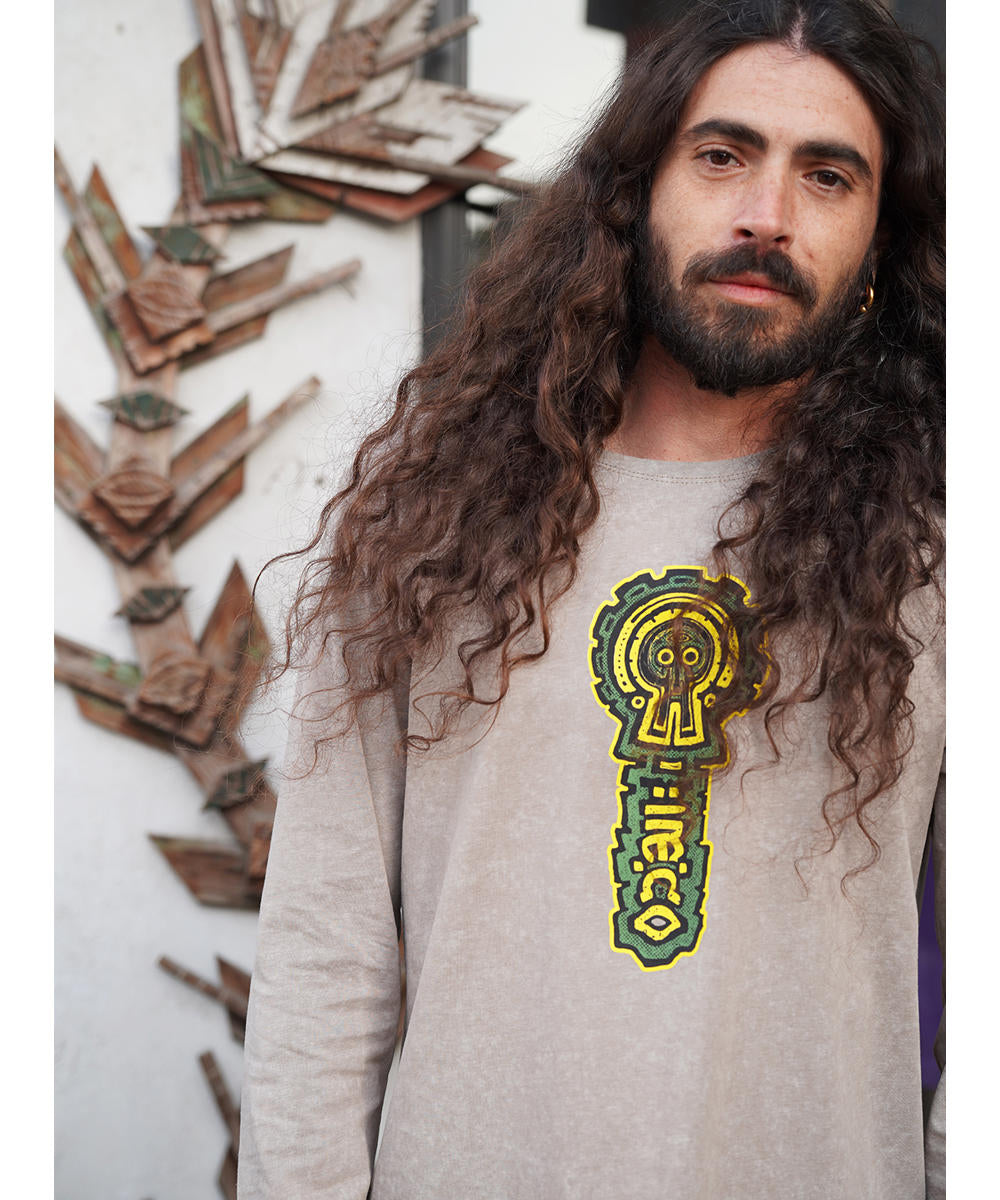 AMBIOS Long Sleeve Shirt In Wash Stone