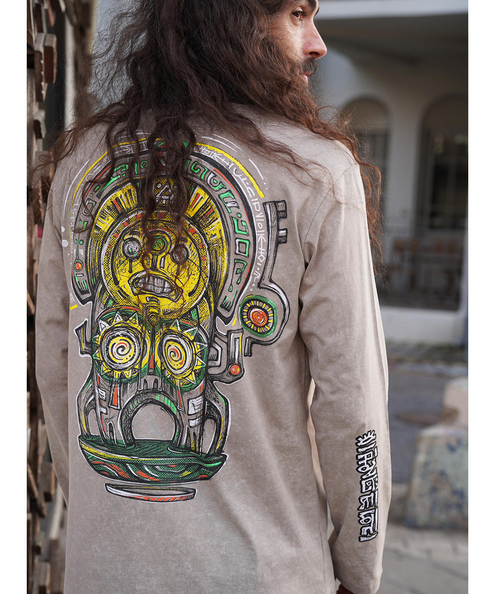 AMBIOS Long Sleeve Shirt In Wash Stone