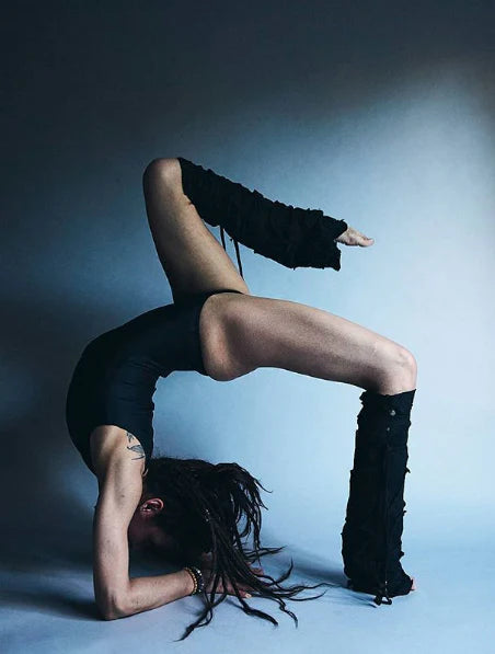 Abstract Pecoa Legwarmers - Black