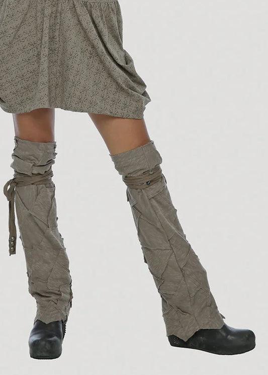 Abstract Pecoa Leg Warmers - Cement
