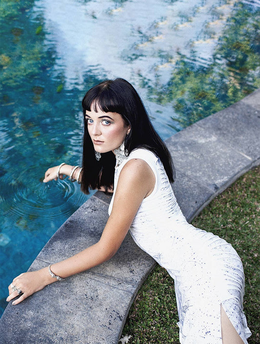 ATLANTIS Sleeveless Mini Dress In Off-White