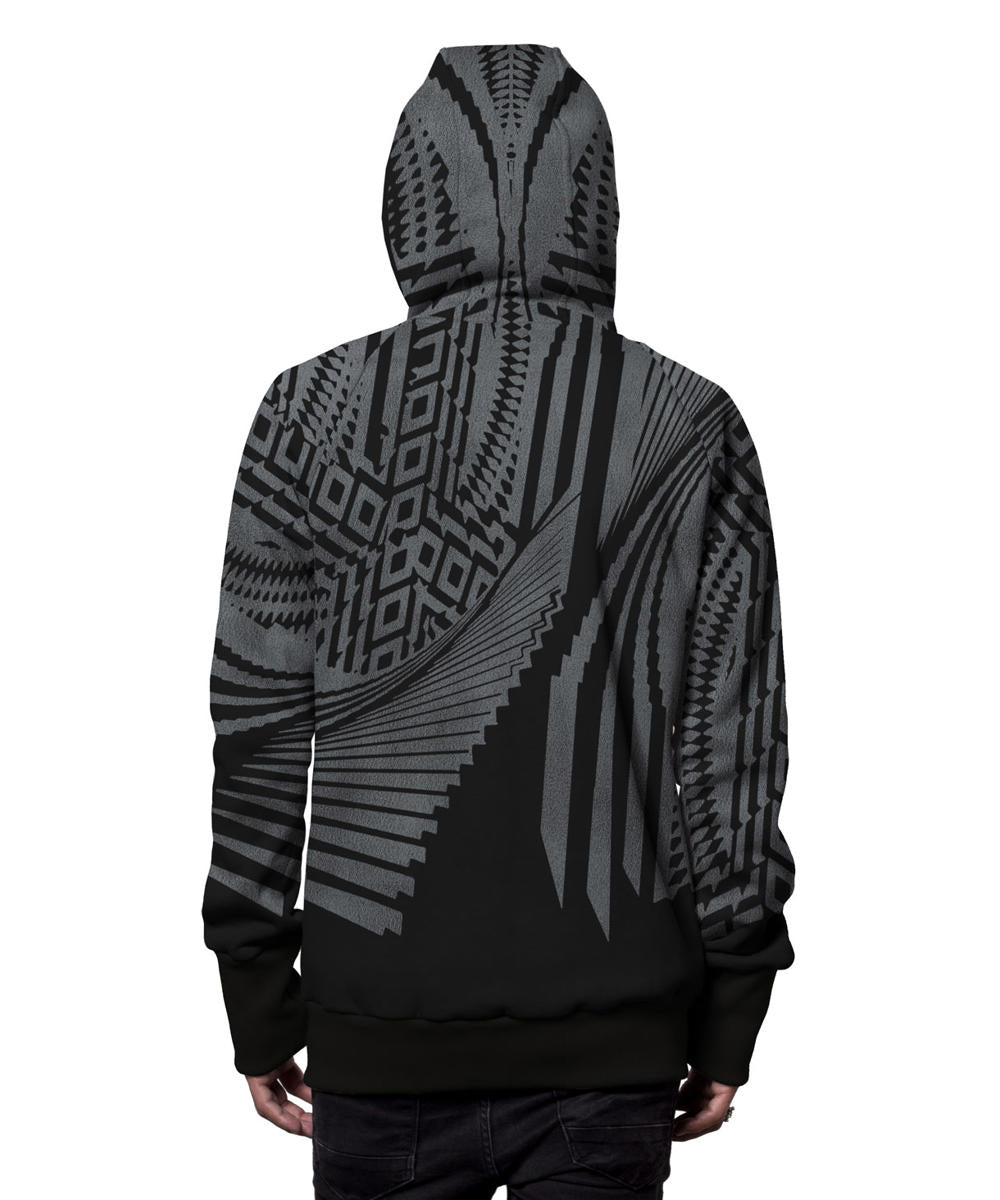 ATAR Zipped Hood In Black