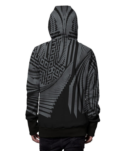 ATAR Zipped Hood In Black