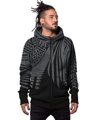 ATAR Zipped Hood In Black