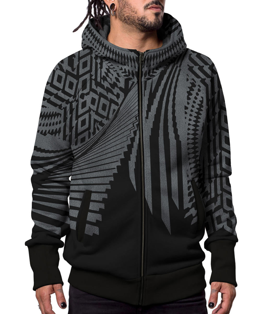 ATAR Zipped Hood In Black