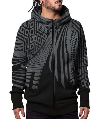 ATAR Zipped Hood In Black