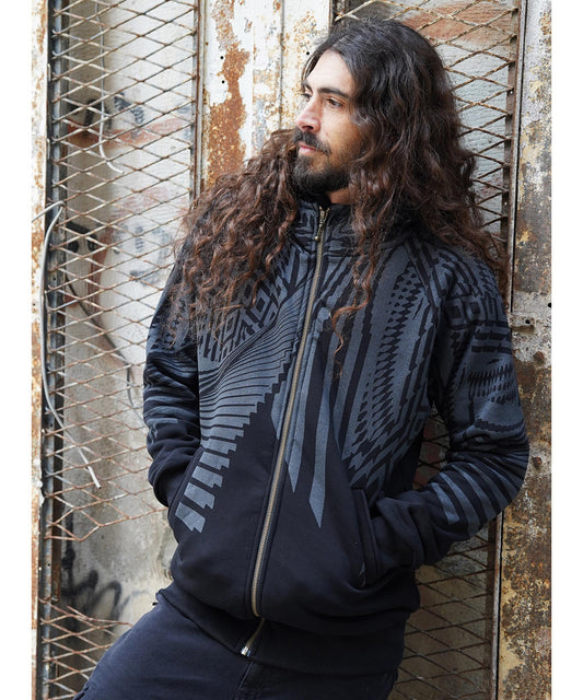 ATAR Zipped Hood In Black