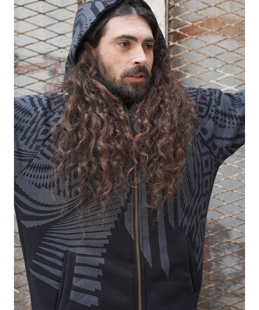 ATAR Zipped Hood In Black