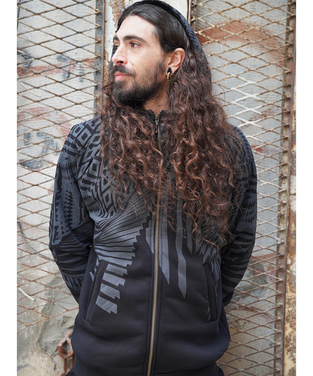 ATAR Zipped Hood In Black