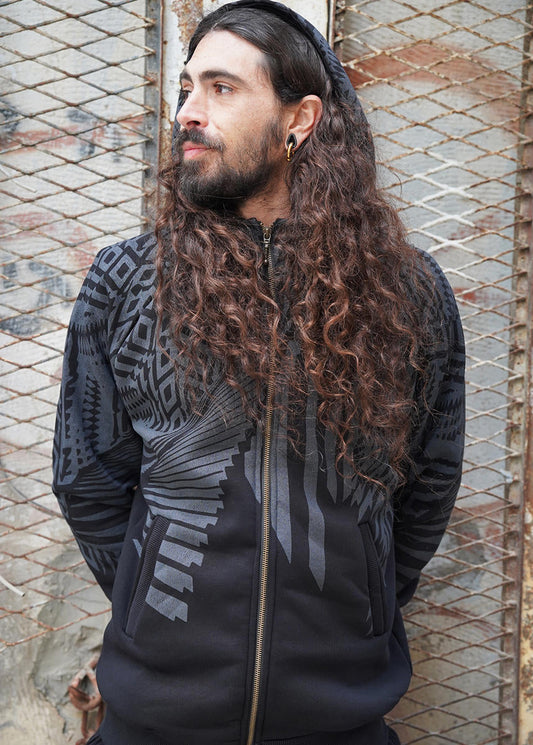 ATAR Zipped Hood In Black