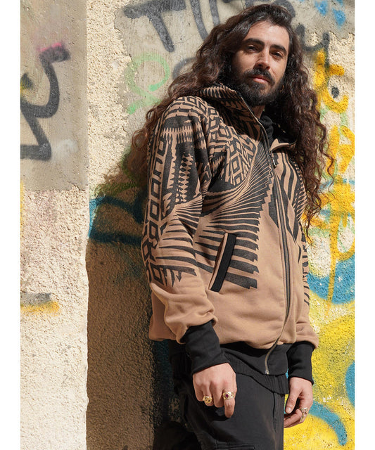 ATAR Zipped Hood In Moka
