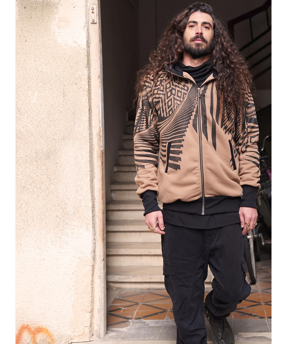 ATAR Zipped Hood In Moka