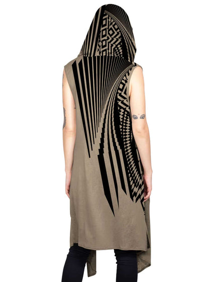 ATAR WO Kimono Vest In Moka