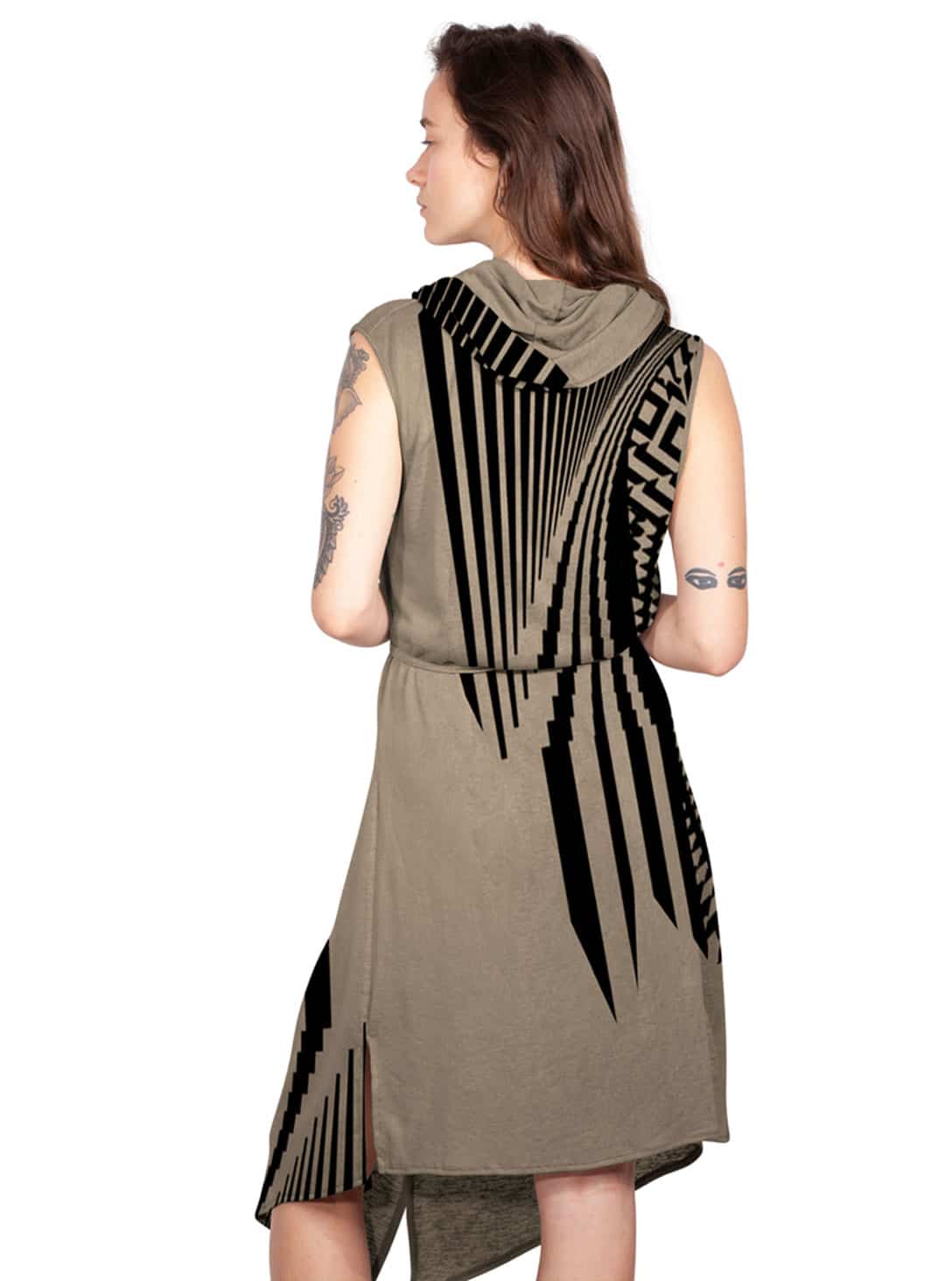 ATAR WO Kimono Vest In Moka