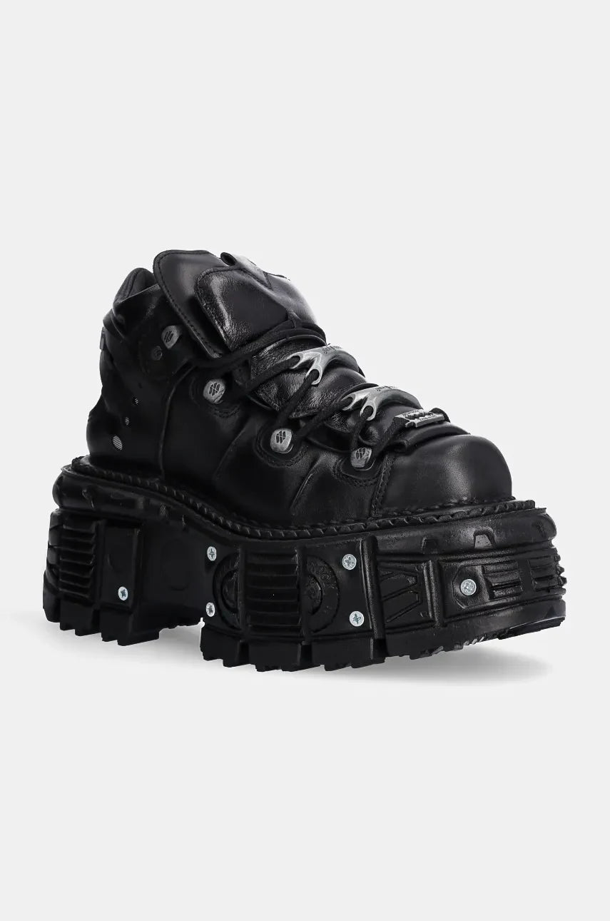 BLACK BUTIN LEATHER SNEAKERS