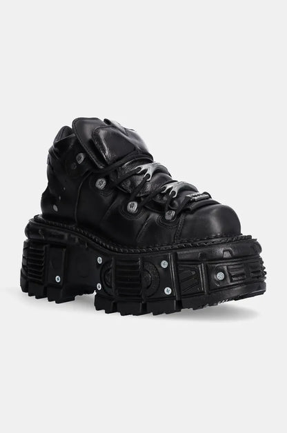 BLACK BUTIN LEATHER SNEAKERS