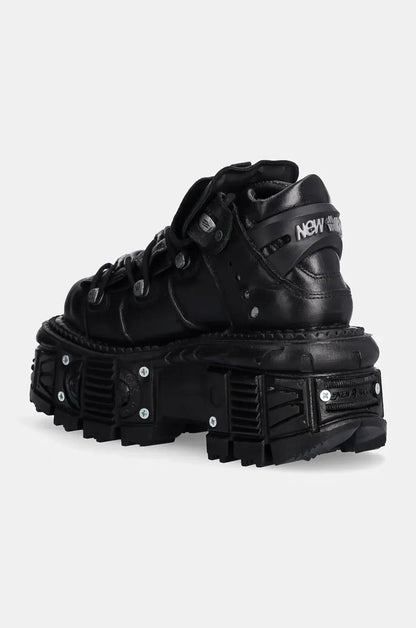 BLACK BUTIN LEATHER SNEAKERS