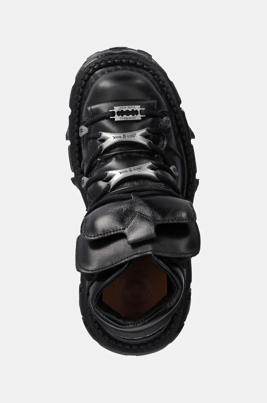 BLACK BUTIN LEATHER SNEAKERS